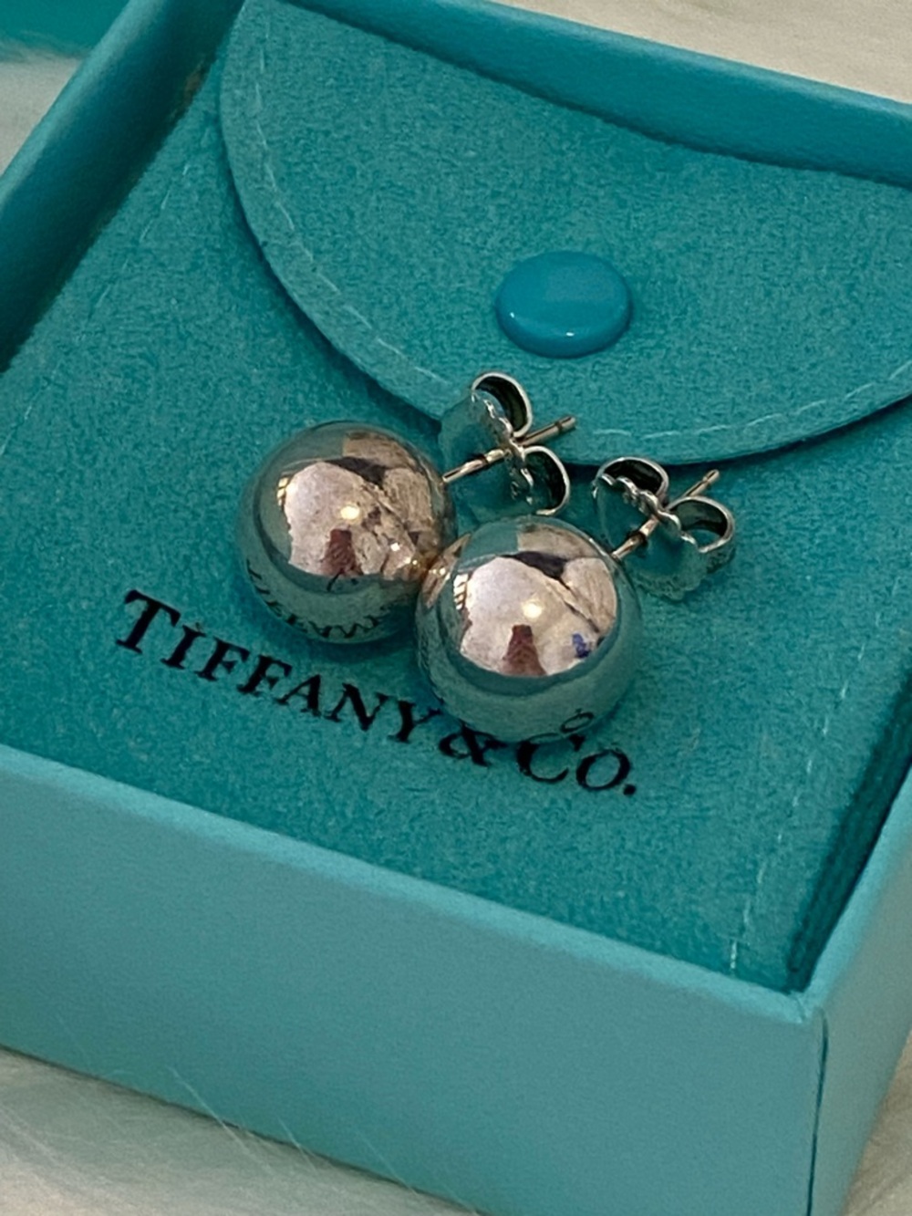 -RARE/HARD TO FIND - Tiffany & Co 14mm XL Hardware balls earrings (RETIRED) - Picture 7 of 13